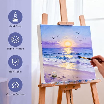Blank Framed Canvas Wall Art - Premium White Canvas for DIY Art and Custom Painting (12 * 16-3) - size: 12*16-3