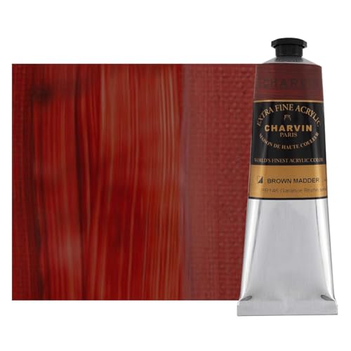 Charvin Extra Fine Professional Acrylic Paint - Brown Madder, 60ml Tube, Triple-Milled, Lightfast Pigments, Open Stock Artist Acrylic Paints in Nature-Inspired Hues - color: Brown Madder, size: 2.02 Fl Oz (Pack of 1)