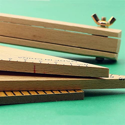 Compass Set Solid Wood Teacher' Triangle Board Ruler Protractor Blackboard Multi-Purpose Compass 50cm Triangle Ruler Set Large Teaching Aids Compasses Kit