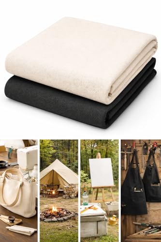 Sedona Designz 60" Wide Cotton Duck Canvas Fabric – Heavyweight 14 oz Durable 100% Cotton for Upholstery, Crafts & Sewing Projects (Natural, 10 Yards) - color: Natural, size: 10 Yards