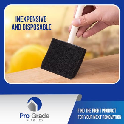 Pro Grade - Foam Brushes - 3 Inch - 36 Piece Poly Foam Brush Set - size: 3" 36 Ea