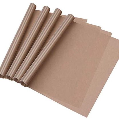 Selizo 4 Pack Teflon Sheet for Heat Press, Non-Stick Craft Mat, Teflon Heat Transfer Press Sheet for T Shirt Press Machine (12" x 16") - color: 4 Pack