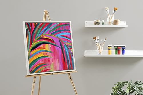 Kate and Laurel Sylvie Blank Framed Canvas Wall Art, 22x22 Gold, Modern Empty Canvas for Paint-Your-Own Art, Premium Already Framed - color: White, size: 22"L x 22"W
