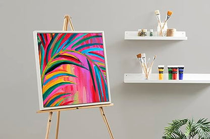 Kate and Laurel Sylvie Blank Framed Canvas Wall Art, 22x22 Gold, Modern Empty Canvas for Paint-Your-Own Art, Premium Already Framed - color: White, size: 22"L x 22"W