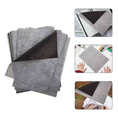 Beatifufu A4 Carbon Transfer Paper 100 Sheets One-Side Graphite Copy Paper for Tracing Drawing Art Pattern Transfer and Craft Projects