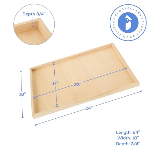 Birch Painting Panel 18 x 24 x 3/4-inch, Large Wood Canvas Boards for Painting, Blank Signs for Crafts, by Woodpeckers - size: 18 x 24
