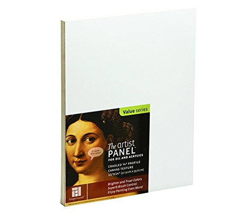 Ampersand Artist Panel Canvas Texture Surface for Painting, 3/4 Inch Depth, 8X10 Inch (APC75810) - size: 8"x10", style: 3/4" Cradled