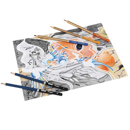 Cezanne Color and Graphite Pencil Set - Professional Artist Quality Drawing and Coloring Pencils Break Resistant Leads with Triple Coated Barrels