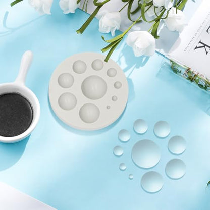 2Pcs Polymer Clay Molds for Jewelry Making, Half Round Ball and Heart Shape Polymer Clay Earring Tools Cutters Silicone Craft Mould Earring Making Supplies