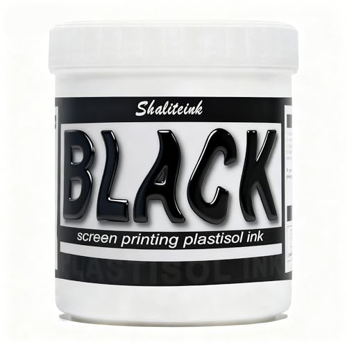 Screen Printing Plastisol Ink Black - Highly Opaque Screen Printing Ink for Cotton, Polyester and Other Fabrics (32oz.) - color: Black, size: 32 fl oz