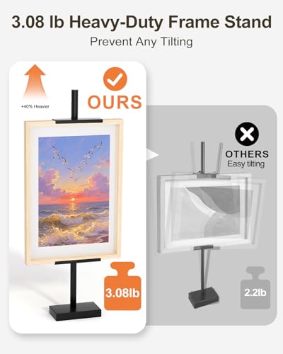 Adjustable Tabletop Easel Stand, Picture Easels for Display Up to 29" H, Black Metal Picture Frame Holder Stand Table for Art, Photo (2 Pack) - color: Black 2Pack