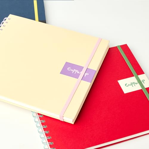 CuppaClip Watercolor Paper 9"x8.5" 300GSM 140LB Spiral Bound Cotton Water Color Pad Cold Press Inner Pocket Art Supplies (Yellow) - color: Yellow