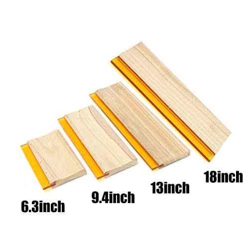 Silk Stencil Screen Printing Squeegee Wood Screen Ink Scraper (13 inch (33cm) Oiliness Squeegee - 75 Durometer) - size: 13 inch (33cm) Oiliness Squeegee - 75 durometer