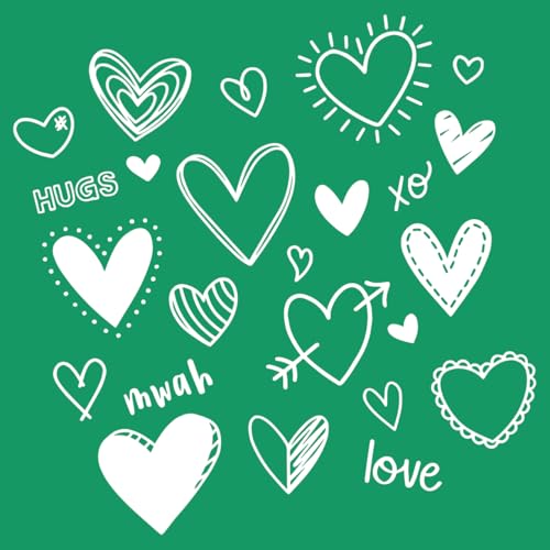 DGAGA Love Heart Silk Screen Stencils Self Adhesive Screen Printing Stencil Reusable Valentine Mesh Stencils Couple Transfers for Chalk Paste on Wood,Fabric,DIY Home Decor 8.5 * 8.5 INCH - color: love heart