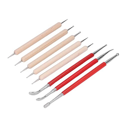 Generic Double End Tracing Dotting Stylus, Small Portable Engraving Stylus Set, Stainless Steel Tip Tool for Modeling, Carving, Smoothing Clay, Ceramic Sculpture & DIY Crafts