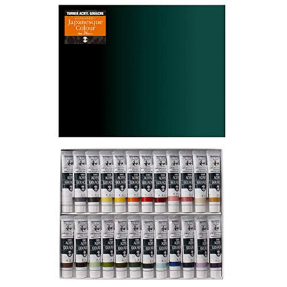 TURNER AGJ2024C Acrylic Gouache Japanesque Color Set of 24 Colors (A) 0.7 fl oz (20 ml) (No. 6) - size: 0.68 Fl Oz (Pack of 24)