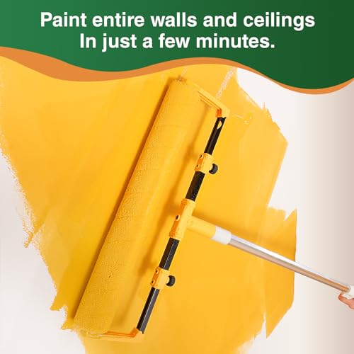 Voomey 18" Paint Roller Kit，10Pc Paint Roller Tray with Liner,12" 18" Microfiber Paint Roller,Paint Extension Pole，Suitable for DIY Interior Walls, Rooms - size: 18" Paint Roller Kit & Extension Pole