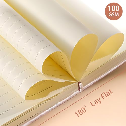 Fabric Pocket Notebook, Flower Cloth Hardcover Journal, A6, 264 Pages, 4x6 Small Notebook & Sketchbook, Similar Embroidered Journal, Lay Flat, Daisy Gifts for Women, Pink - color: A6-Cute Daisy Pink
