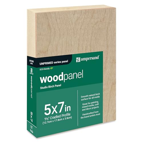 Ampersand Woodpanel - 5" x 7", 1-1/2" Cradle