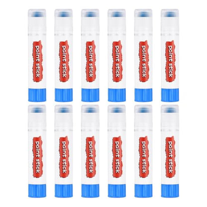 PATIKIL Tempera Paint Sticks, 12 Pcs Solid Tempera Paints Sticks Washable Bulk Markers Pen Quick Drying for Artists Beginners Art Supplies, Navy Blue - color: Navy Blue