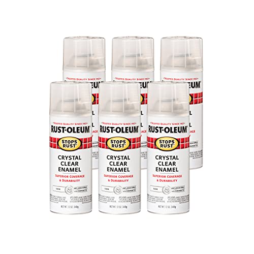 Rust-Oleum 7701830-6PK Stops Rust Spray Paint, 12 oz, Gloss Crystal Clear, 6 Pack - color: Gloss Crystal Clear, size: 12 Ounce (Pack of 6)