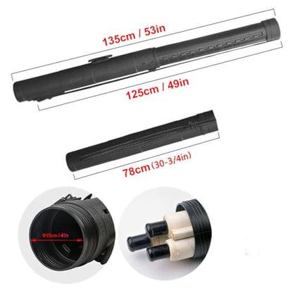 Poster Tubes Large size, Document Tube with Strap Expand from 30"/78cm to 53"/135cm for Documents Blueprints Artworks Scrolls Extendable Large Size Extendable Poster Tubes