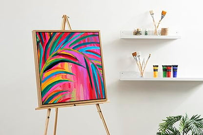 Kate and Laurel Sylvie Blank Framed Wall Art, 22x22 Natural, Paint-Your-Own - color: Natural, size: 22"L x 22"W