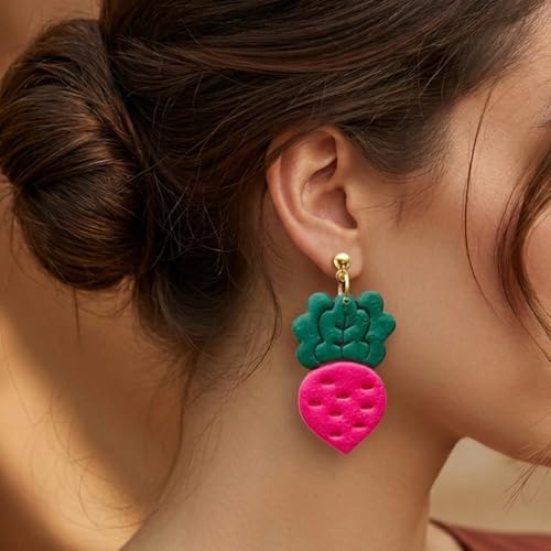 Xaekicr 13 Pcs Vegetable Polymer Clay Cutters - Miniature Food Shape Jewelry Making Tools for Earrings, Charms & DIY Crafts, Soft Clay Molds - color: 2G color