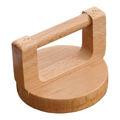 Printing Baren Wooden Block Printing Baren Printmaking Tool Hand Printing Press Tool Linocut Stamp Embossing Tool Portable Lightweight Sponge Base, Round Handle - color: Round Handle