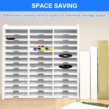 PTMTFYL 36 Slots Ink Pad Rack, Ink Pad Holder and Stamp Pad Storage, Large Capacity Up Ink Pad Organizer for Crafts Supply, Space-Saving
