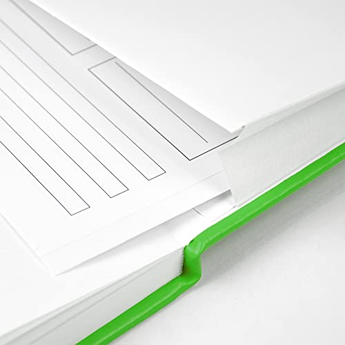 JOYEUX Blank Journal Notebook, A5, 160 Pages 100 Gsm Thick Sketch Books Hardcover Journal for Writing, 5.7 inches x 8 inches Notebooks for Work (Green) - color: Green