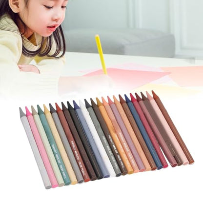 24 Color Oil Based Drawing Pencils, Vibrant Pigment Drawing Pencils with Woodless Construction, Ideal for Art Sketching, Illustration & Coloring