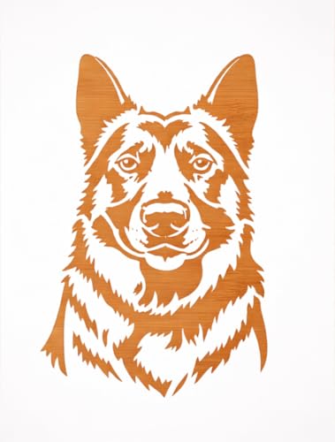 German Shepherd Dog Head Stencil – Reusable Canine Art Stencil for Painting, Crafting and DIY Projects - style: German Shepherd Dog Head