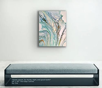Creative Mark The Edge Deluxe Cotton 1-1/2" Deep Stretched Canvas for Painting, 12x48" Pack of 3, 14oz. Primed Weight, Universal Archival Priming, Medium Tooth, Hand-Stretched Canvas for Painters