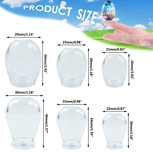 6 PCS Mini High Transparency Egg and Waterdrop Shaped Silicone Molds, Clear Egg Waterdrop Resin Moulds, Spheroid Pendant Epoxy Mold for UV Resin Crafts, DIY Jewelry Making
