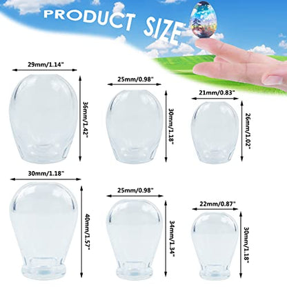 6 PCS Mini High Transparency Egg and Waterdrop Shaped Silicone Molds, Clear Egg Waterdrop Resin Moulds, Spheroid Pendant Epoxy Mold for UV Resin Crafts, DIY Jewelry Making