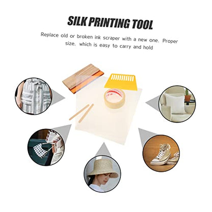 HOODANCOS 1set Screen Printing Squeegee Kit for Graphic and Textile Applications Scraper for Home Printing Silk Screen Accessory