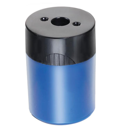 STAEDTLER pencil sharpener, premium quality sharpener with screw-on lid, prevents accidental openings, compact size for pencil case and work-station, 511 63BK