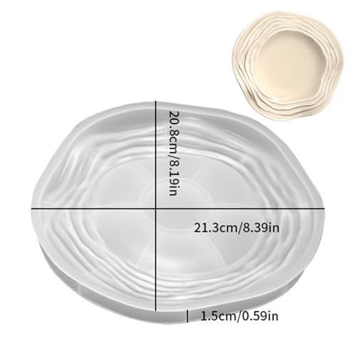 Wehous Irregular Tray Silicone Molds, Wave Flower Tray Resin Concrete Mold, 3D Unique Ocean Wave Shape Storage Container Mold for Epoxy Casting Cement Jewelry Candle Holder Soap Dish Plates DIY Craft - color: Mountain Tray
