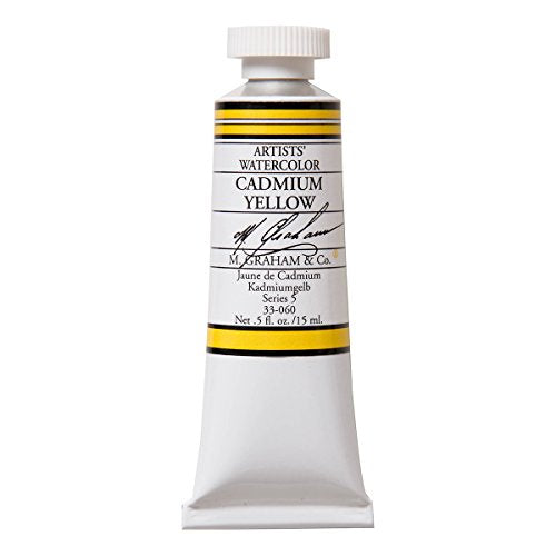 M. Graham 1/2-Ounce Tube Watercolor Paint, Cadmium Yellow - color: Cadmium Yellow, style: .5 oz. (15 ml)