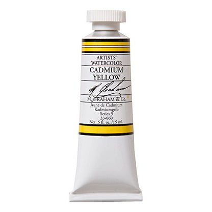 M. Graham 1/2-Ounce Tube Watercolor Paint, Cadmium Yellow - color: Cadmium Yellow, style: .5 oz. (15 ml)