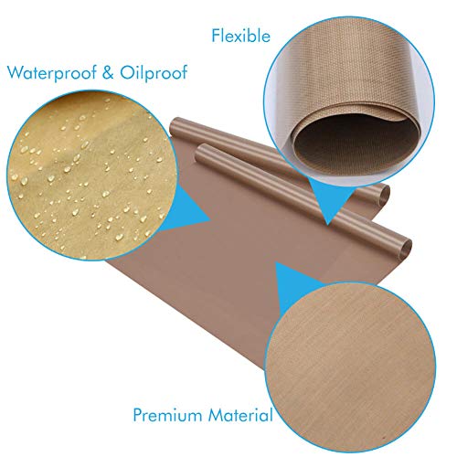 Selizo 10 Pack Teflon Sheet for Heat Press Transfer Sheet Non Stick 12''x16'' Heat Press Transfer Paper Heat Resistant Craft Mat - color: 10 Pack