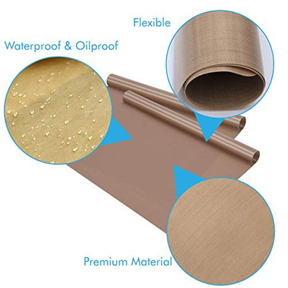 Selizo 10 Pack Teflon Sheet for Heat Press Transfer Sheet Non Stick 12''x16'' Heat Press Transfer Paper Heat Resistant Craft Mat - color: 10 Pack