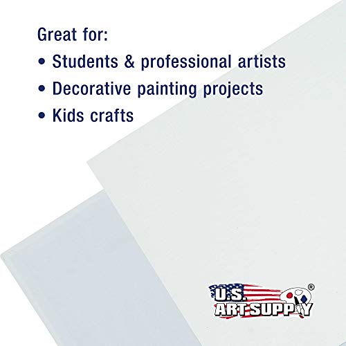 U.S. Art Supply 8 X 10 Inch Art Canvas Board Panels 12 Pack - 8 Ounce Heavyweight Cotton Acid Free Canvases for Painting Acrylics and Watercolor (1 Case of 12 Single Canvas Painting Panels) - size: 8" x 10"
