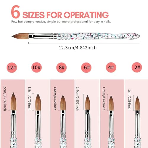11Pcs Nail Art Brush Set, Acrylic Nail Brushes & Fine Detail Liner Brushes, Professional Nail Art Tools for Gel Polish, Acrylic Nails, French Manicure, Intricate Designs & Salon DIY Manicure - color: 11Pcs Art Brushes