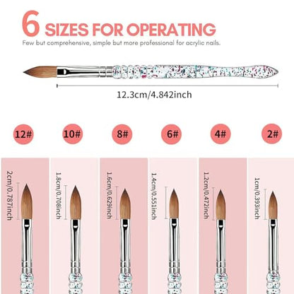 11Pcs Nail Art Brush Set, Acrylic Nail Brushes & Fine Detail Liner Brushes, Professional Nail Art Tools for Gel Polish, Acrylic Nails, French Manicure, Intricate Designs & Salon DIY Manicure - color: 11Pcs Art Brushes