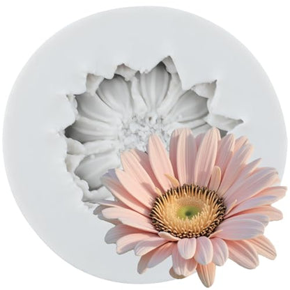 Daisy Flower Polymer Clay Mold Flower Clay Molds Daisy Silicone Mold for DIY Crafts Air Dry Plaster Jewelry Making Epoxy Resin Casting - color: Style E