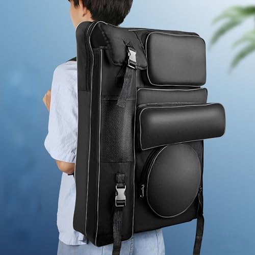 26x18.5 Inch,Artist Backpack for Sketching, Oil Painting - color: Black