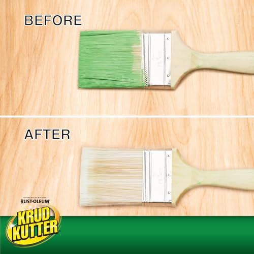 Krud Kutter Brush-Wash Cleaner and Renewer, 32 oz, Paint Brush Cleaner for Latex and Oil Based Paint, Restores Brushes and Rollers, Removes Paint Residue and Buildup - size: 32 Fl Oz (Pack of 1)