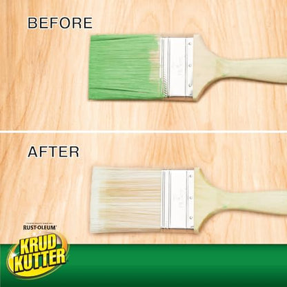 Krud Kutter Brush-Wash Cleaner and Renewer, 32 oz, Paint Brush Cleaner for Latex and Oil Based Paint, Restores Brushes and Rollers, Removes Paint Residue and Buildup - size: 32 Fl Oz (Pack of 1)